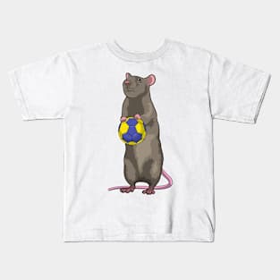 Mouse at Handball Sports Kids T-Shirt